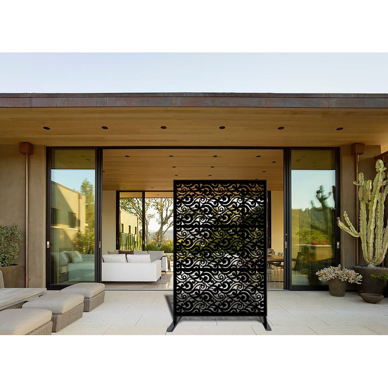 e-Joy Laser Cut Metal Privacy Screen Fence, Decorative e-Joy Laser Cut Metal Privacy Screen Fence, Decorative